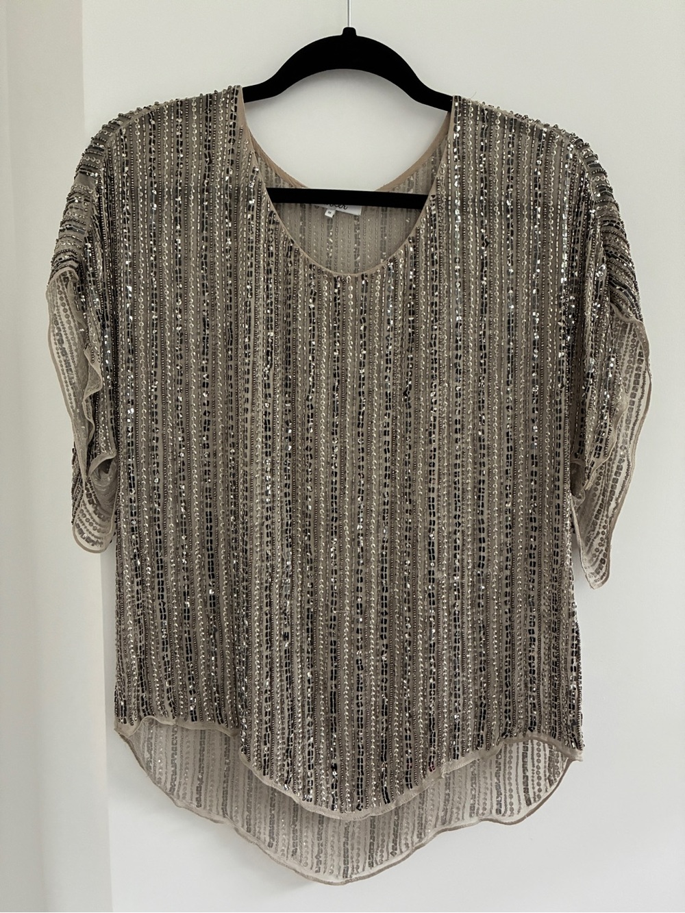 Parker Metallic Beaded Top